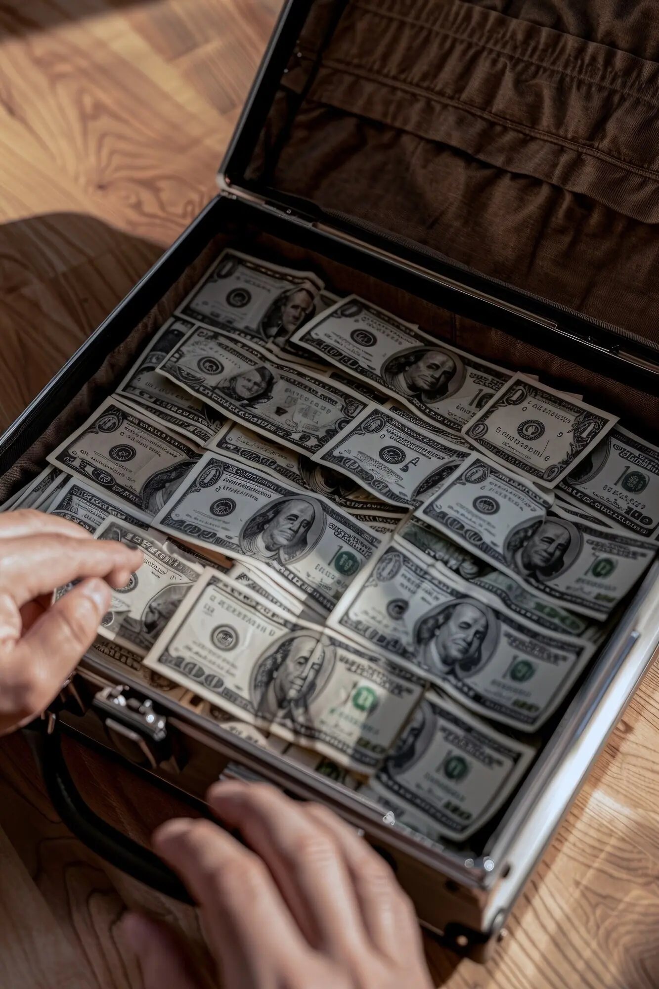 Nahaufnahme von zum Sparen zurückgelegtem Geld.